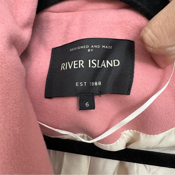 RIVER ISLAND PINK ROBE COAT SIZE S - Picture 3 of 5